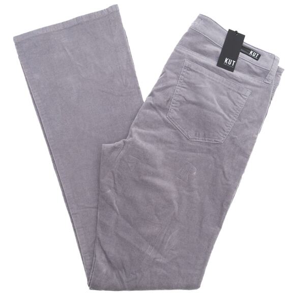 Kut From The Kloth Seal Grey Karen Corduroy Baby Bootcut Pants Size 14 - Picture 3 of 12